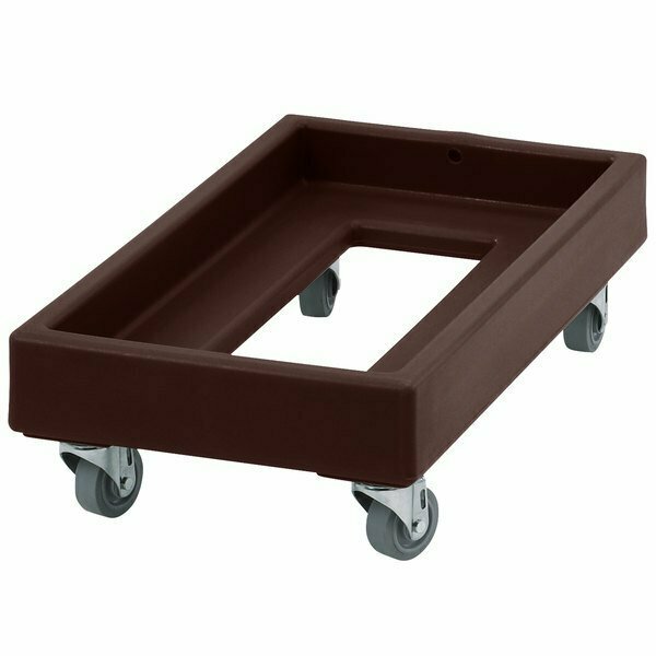 Cambro CD1327131 300 lb. Dark Brown Camdolly Milk Crate Dolly 214CD1327BRN